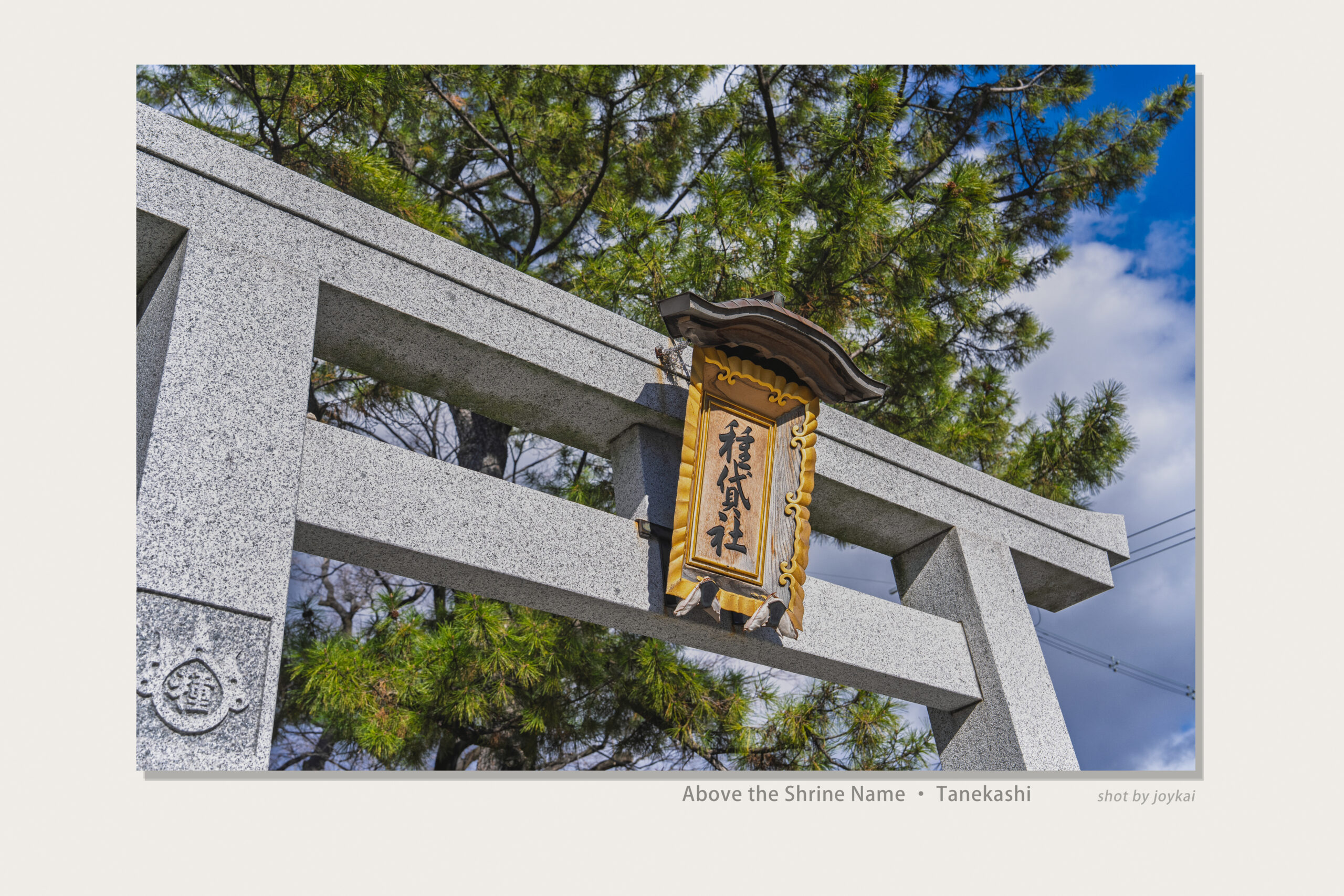Above the Shrine Name · Tanekashi